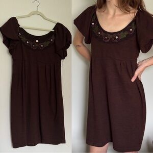 Uncle Frank Ruffle Sleeve Babydoll Dress